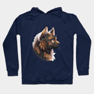 Torbie Tortoiseshell British Longhair Side Portrait Hoodie